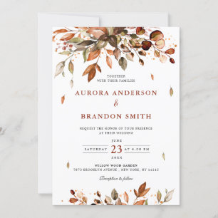 Invitation Automne Quitte Russe Pays Boho Mariage Dans