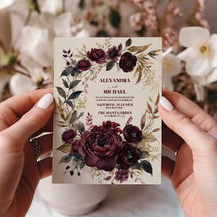 Invitation Automne Romance Bourgogne Mariage