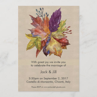 Invitation Automne Rustique