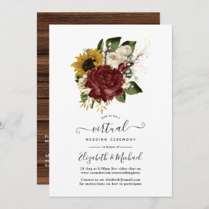 Invitation Automne Rustique - Automne Floral en ligne Mariage