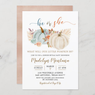 Invitation Automne Rustique Boho Citrouille Genre Reveillez I
