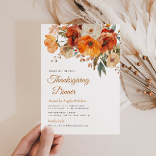 Invitation automne rustique fleurs de terre de terre grasse g