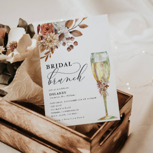 Invitation Automne Rustique Floral, Bridal Brunch Douche