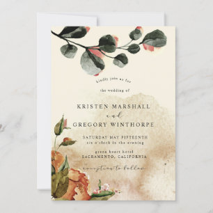 Invitation automne se sentir élégant Mariage floral