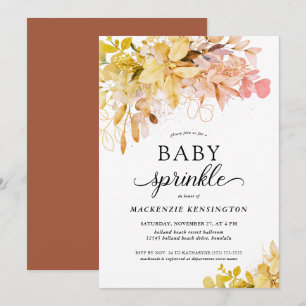 Invitation Automne Terracotta Botanique Baby Sprinkel