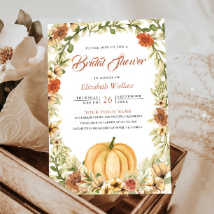 Invitation Automne Terre de l'automne Citrouille Fête des mar