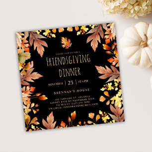 Invitation Automne Thanksgiving Russe Friendsgiving Dîner