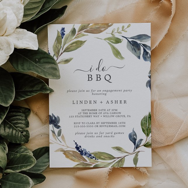 Invitation Automne Vert Je fais BBQ Engagement Party (Créateur téléchargé)