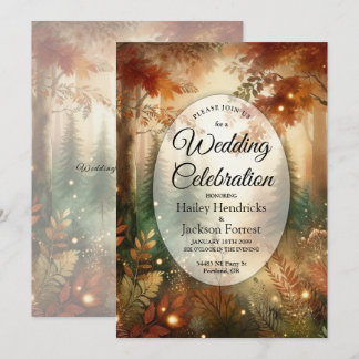 Invitation Autumn Glow in the Enchanted Forest Wedding