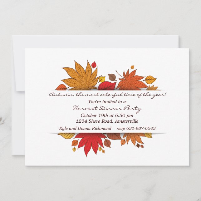 Invitation aux Cadeaux de l'Automne (Devant)