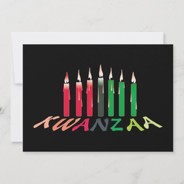 Invitation aux chandelles de Kwanzaa (Devant)