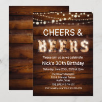 Invitation aux Cheers et Bières Rustiques