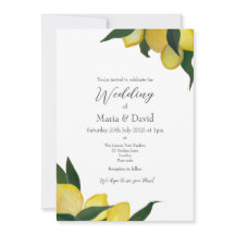 Invitation aux citrons peints à l'huile