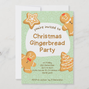 Invitation aux délicieux biscuits de Noël au ginge