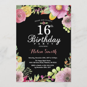 Invitation aux femmes pour le 16e anniversaire de 