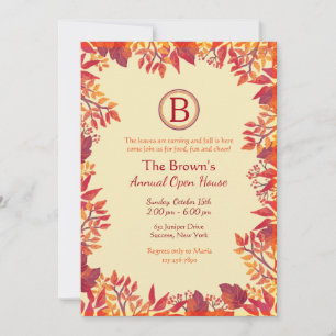 Invitation aux feuilles rouges d'automne