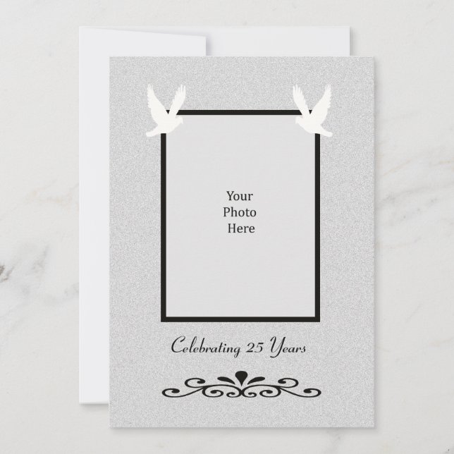 Invitation aux noces d'argent de 25 ans (Devant)