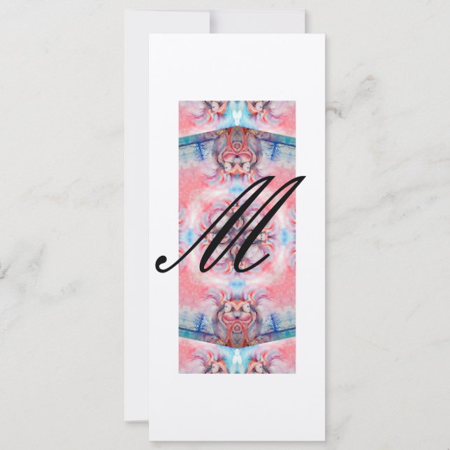Invitation AVALON monogramme 2, rose violet métallique CHAMPA (Devant)