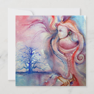 Invitation AVALON, rose tendre bleu violet