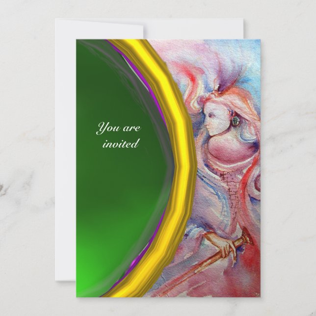 Invitation AVALON, vert émeraude (Devant)