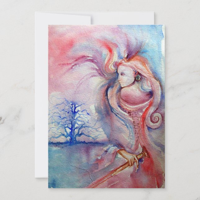 Invitation AVALON, violet bleu violet rose doux (Devant)