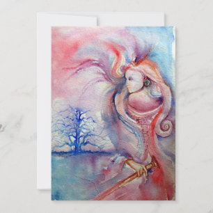 Invitation AVALON, violet bleu violet rose doux