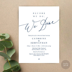 Invitation Avant de commencer, nous dînons, Dîner de répétiti