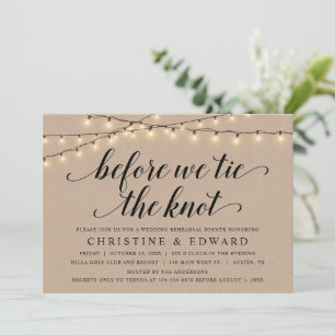 Invitation Avant de cravate du noeud, répétition Mariage, Kra