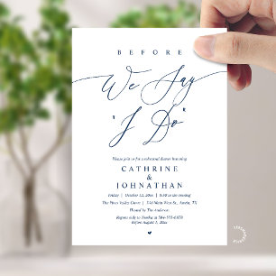 Invitation Avant de dire "Je le veux", Dîner de répétition de