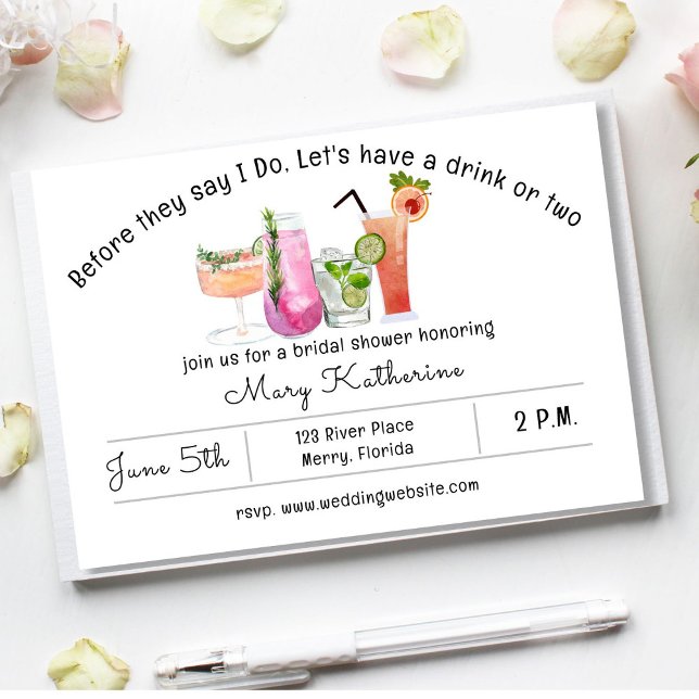 Invitation Avant de faire, Fête des mariées (Créateur téléchargé)