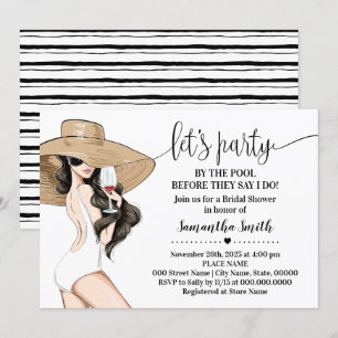 Invitation Avant de faire la fête près de la Fête des mariées