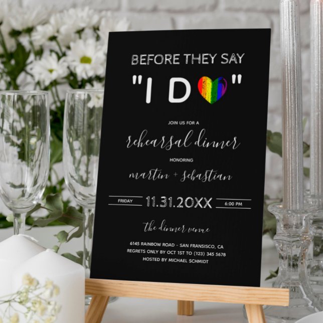 Invitation Avant de faire le dîner de répétition de la fierté (Créateur téléchargé)