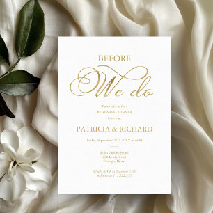 Invitation Avant de faire un simple dîner de répétition avec