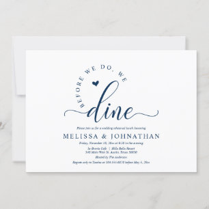 Invitation Avant Heureux Jamais Après Le Dîner De Répétition 