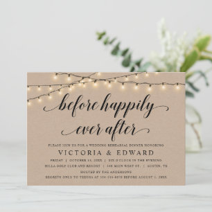 Invitation Avant Joyeux toujours après, répétition Mariage