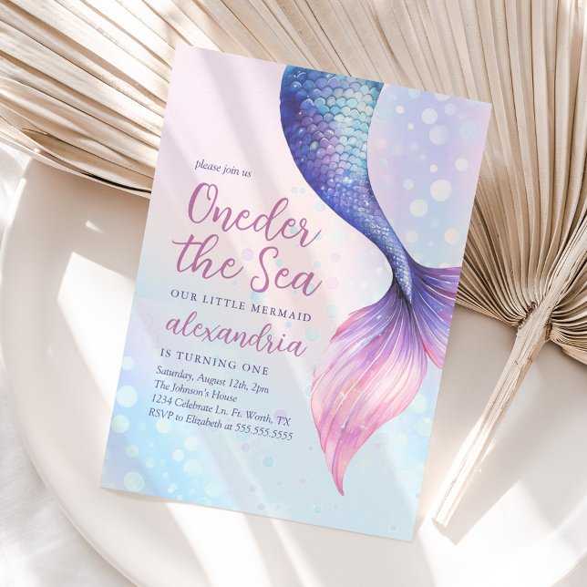 Invitation Avant le premier anniversaire de la sirène de mer (Créateur téléchargé)