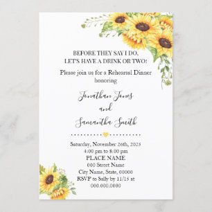 Invitation Avant qu'ils disent que je fais des tournesols rép
