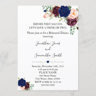Invitation Avant qu'ils disent que je fais le dîner de répéti