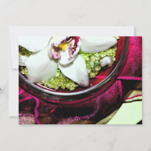 Invitation avec couverture à centre floral