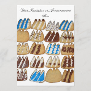 Invitation avec des biscuits cuits
