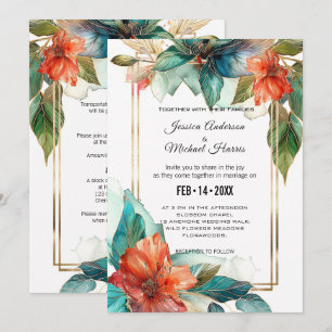 Invitation Avec détails mariages Hibiscus Serenade Paradise