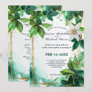 Invitation Avec DÉTAILS Passiflora Sérénité