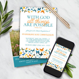 Invitation Avec Dieu toutes les choses sont possibles papillo