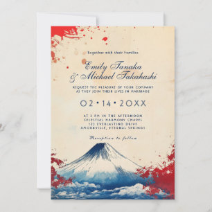 Invitation Avec la photo Japonesque Harmonie avec Fuji