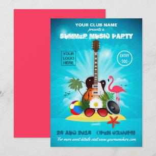 Invitation avec logo pour la fête de musique du cl
