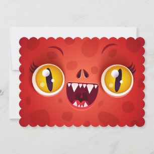 Invitation avec monstre ou zombie pour Halloween