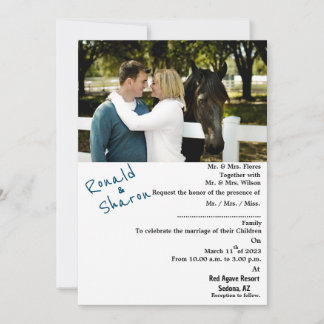 Invitation Avec une photo