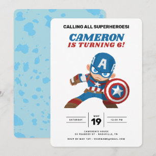 Invitation Avengers   Guri Hiru Captain America Anniversaire