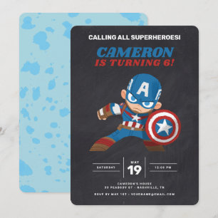 Invitation Avengers   Guri Hiru Captain America Anniversaire