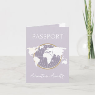 Invitation Aventure Attente Passeport Baby shower Voyage